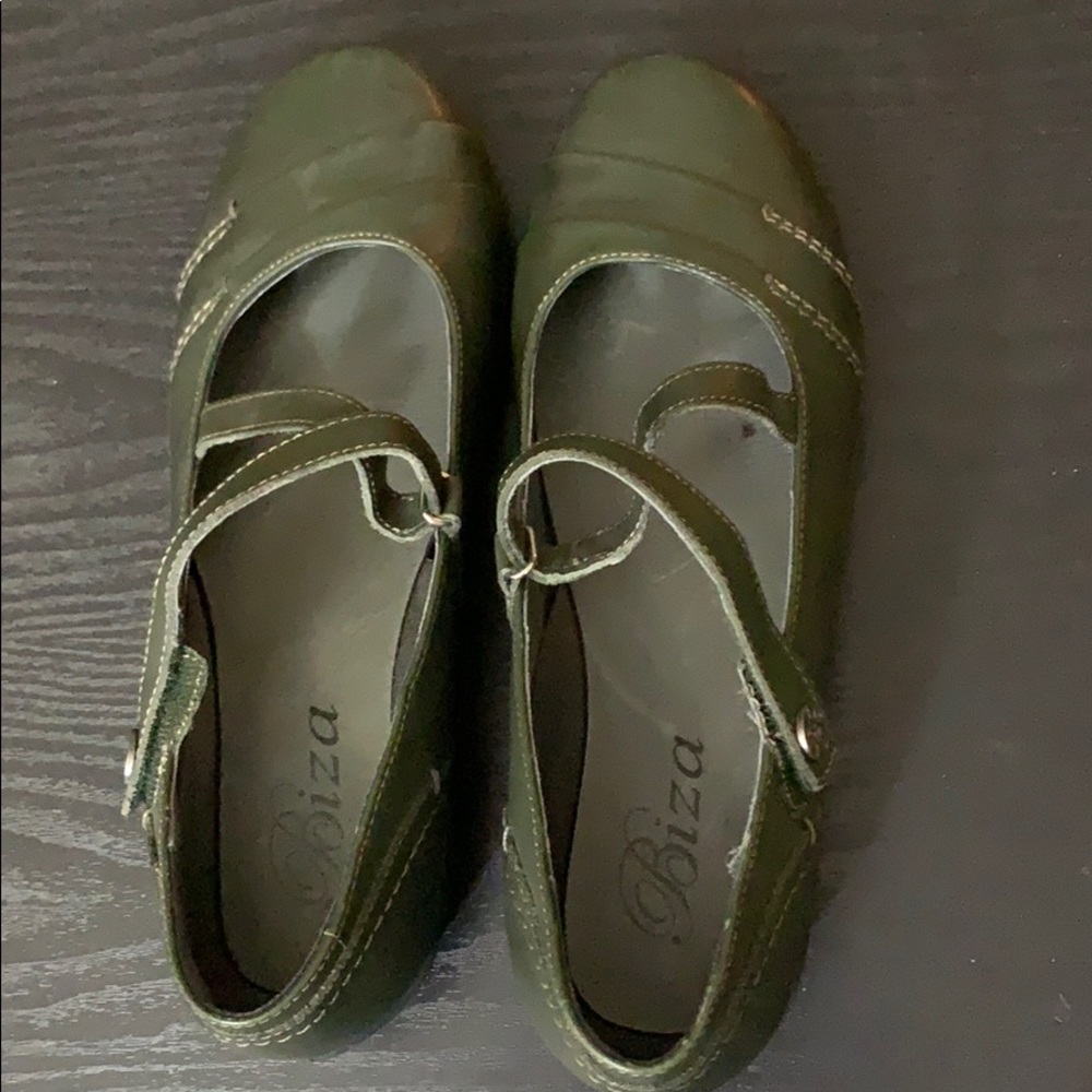 Biza olive shoes.